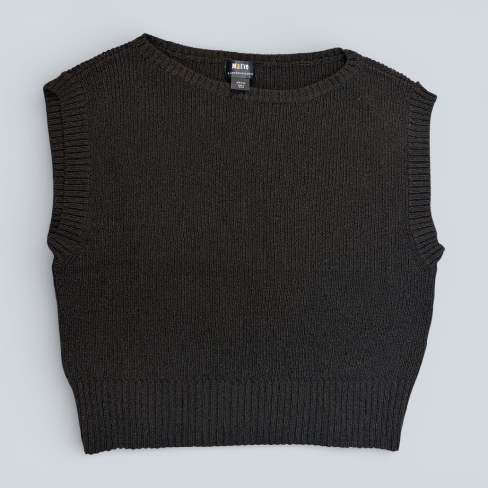 Maeve Black Sleeveless Knit Top | Small